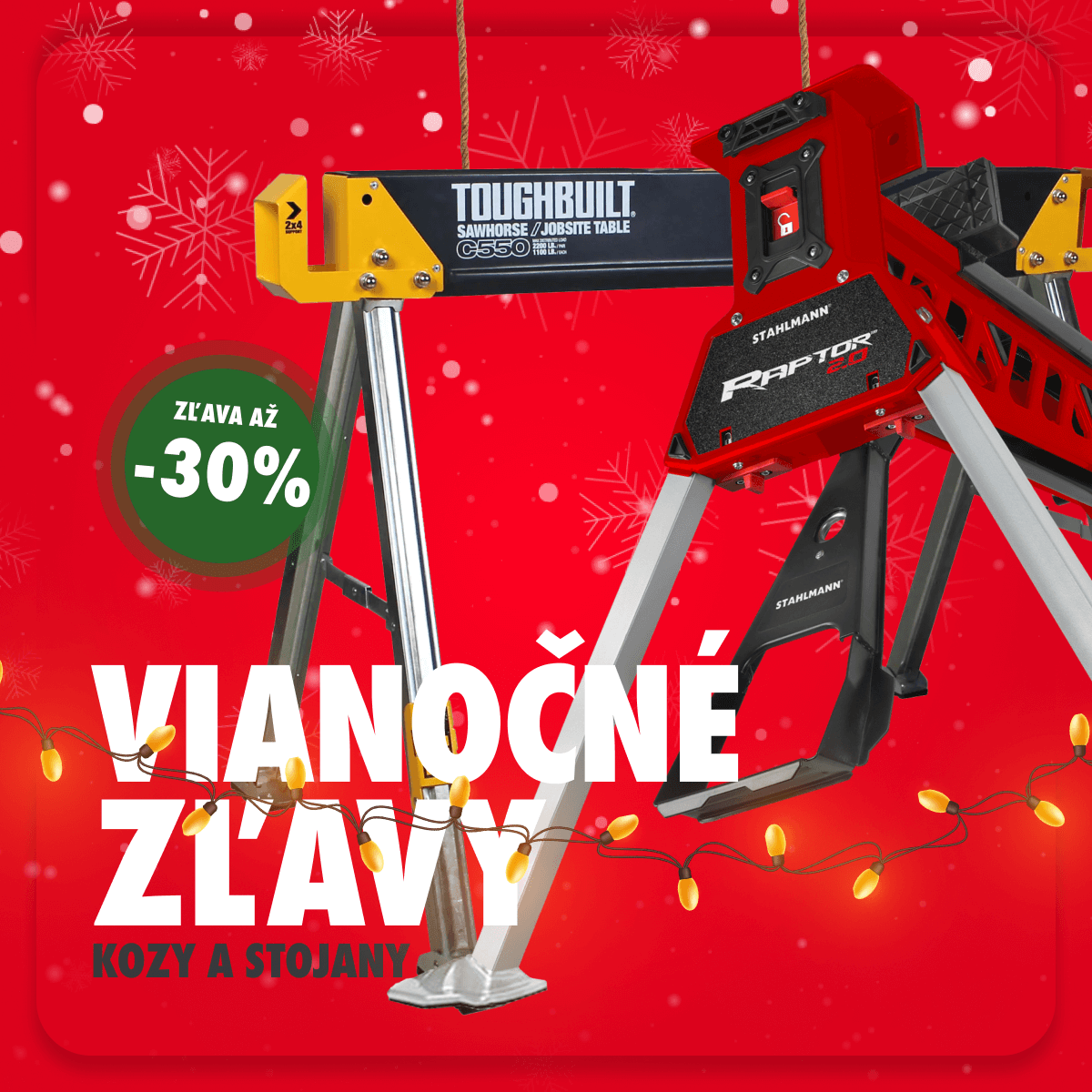 Vianočné zľavy na kozy a stojany